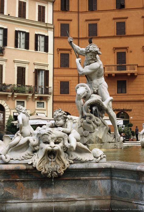 Fountain Of Neptune Rome Italy Italy Rome Statue