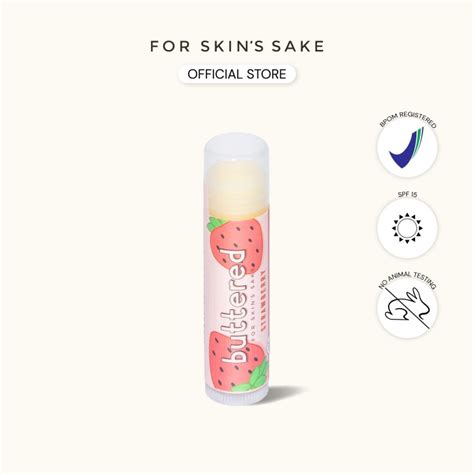 Jual New Strawberry Lip Balm Spf 15 Buttered By Fss For Skins Sake