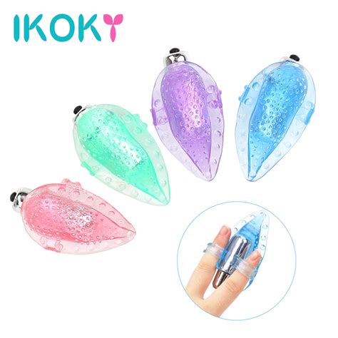 Ikoky Finger Vibrator Clitoris Stimulator Breast Massage Leaf Shape Sex