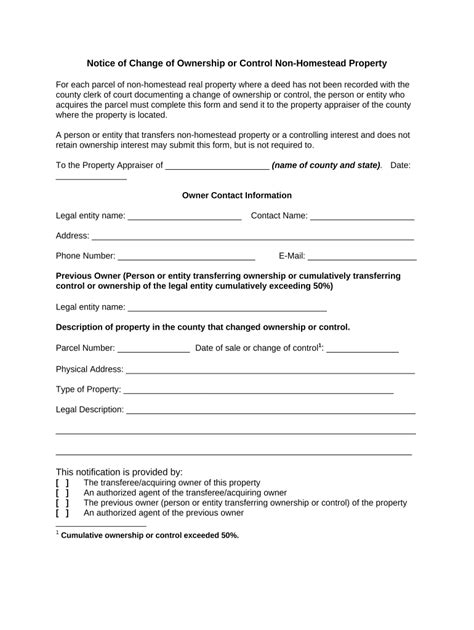 Change Of Ownership Document Form Fill Out And Sign Printable Pdf