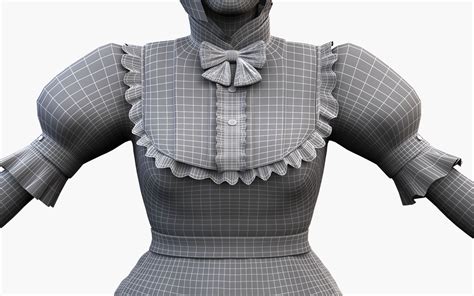 Japanese Maid Outfit Girl 0002 3d Model 101 Fbx Max Obj Free3d