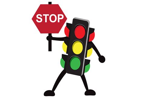 Illustration Of A Traffic Light Using A Cartoon Symbol 6209200 Vector