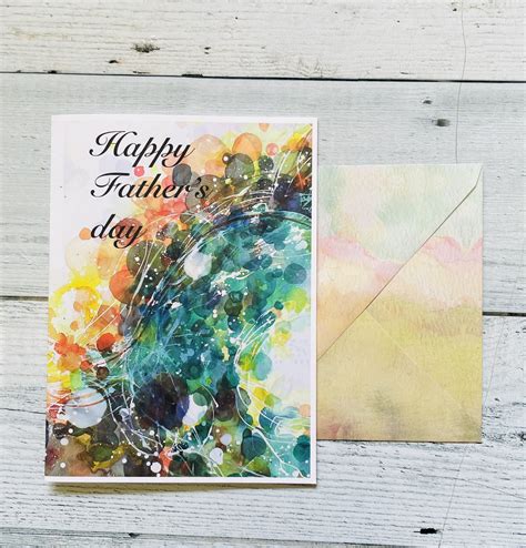 Watercolor Fathers Day Cards Chie Yasuda