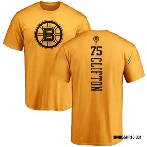 Connor Clifton Boston Bruins Mens Gold One Color Backer T Shirt