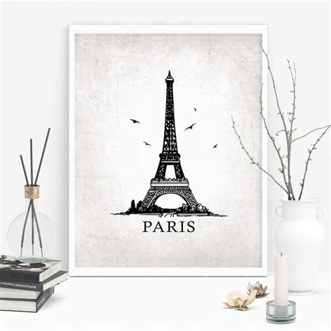 Eiffel Tower Wall Art Paris Poster Eiffel Tower Print Paris Print