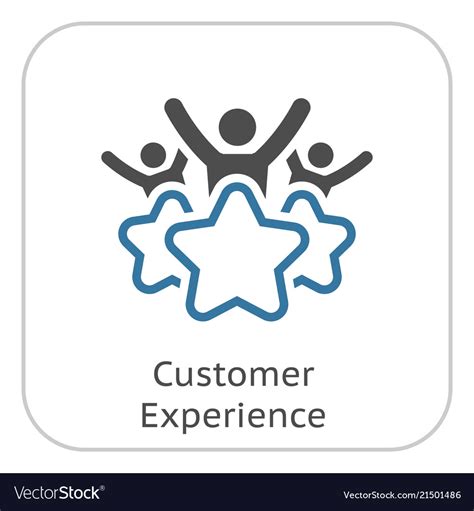 Customer Experience Line Icon Royalty Free Vector Image