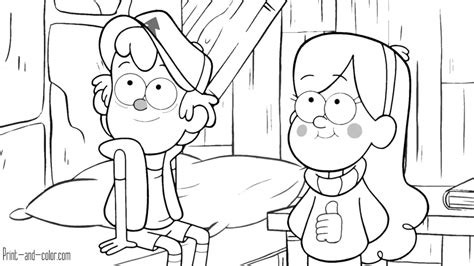 It tells the story of the adventures of the twins mabel and dipper, who spend their vacations visiting their uncle in the small town of gravity falls. Gravity Falls coloring pages (With images) | Fall coloring ...