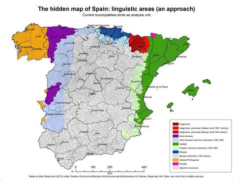 The Various Languages In Spain Rlinguisticmaps