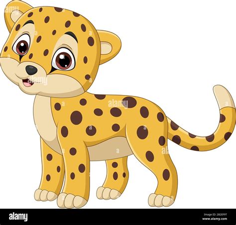 Cartoon Leopard Isolated On White Background Stock Vector Image And Art Alamy
