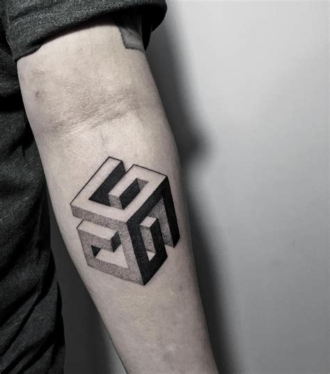 🔳🔲 Geometric Optical Illusion Line Tattoos Trendy Tattoos Tattoo