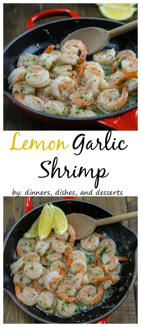 Lemon Garlic Shrimp Super Quick And Easy Dinner Of Shrimp Sauteed In