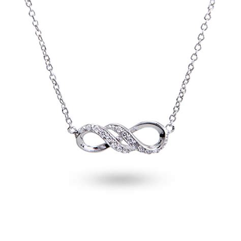 Sterling Silver Cz Infinity Necklace Eves Addiction