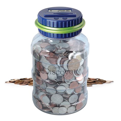 Discovery Kids Coin Counting Money Jar With Digital Lcd Display And