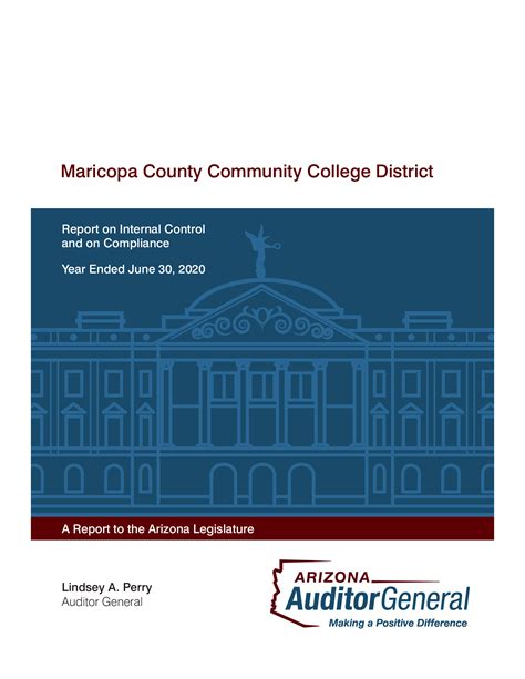 2020 Maricopa County Community College District Report On Internal