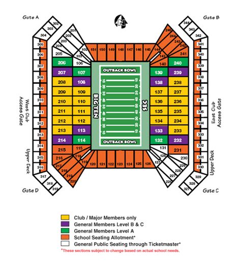 2021 2022 Bowl Games Seating Charts Swamp Gas Forums