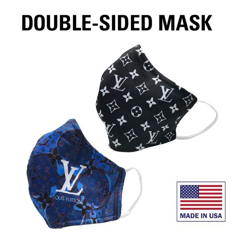 Double Sided Adult Washable Cloth Masks Blue Louis Vuitton Biomed