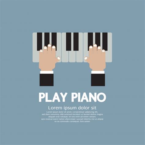Hands On Piano Keyboard With A Blank Sheet Of Paper On The Piano Stock