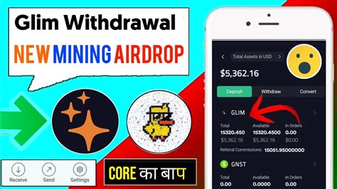 New Mining Airdrop Gaga Node Mining App Glim Network Withdrawal