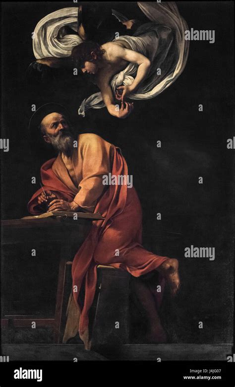 Rom Italien Die Inspiration Des Heiligen Matthäus Von Caravaggio