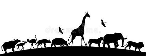 Animal Silhoutteafrican Animalsillustration Of Safari Animals Stock