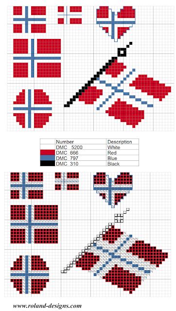 For time will come when you shall fore lament the unhappy minutes you have mispent. Roland-designs.: Norwegian national day, easy cross stitch ...