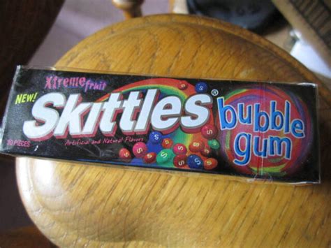 Skittles Xtreme Fruit Bubble Gum 4 Sealed Collector Packs Very Rare