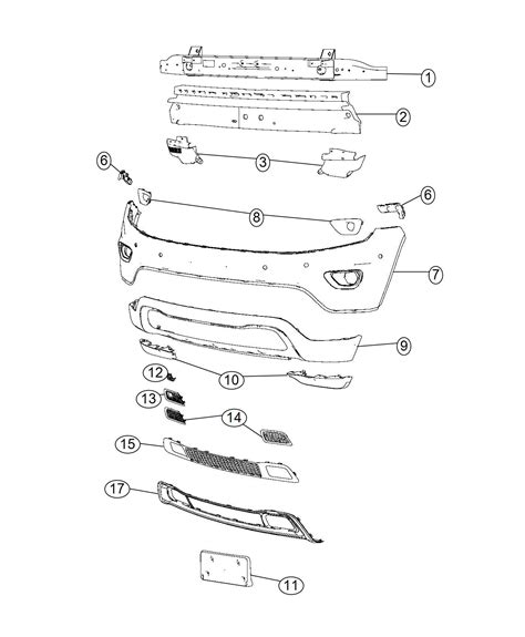 95 jeep wiring harness diagram raw 97 jeep cherokee parts diagram wiring base 2016 jeep grand cherokee 4wd 4dr laredo at mini of tempe az iid jeep oem cherokee parts from thunder cdjr. 2015 Jeep Grand Cherokee Bracket. License plate. [front ...