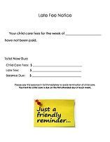 We did not find results for: Daycare late fee notice. Just a friendly reminder. | Day ...