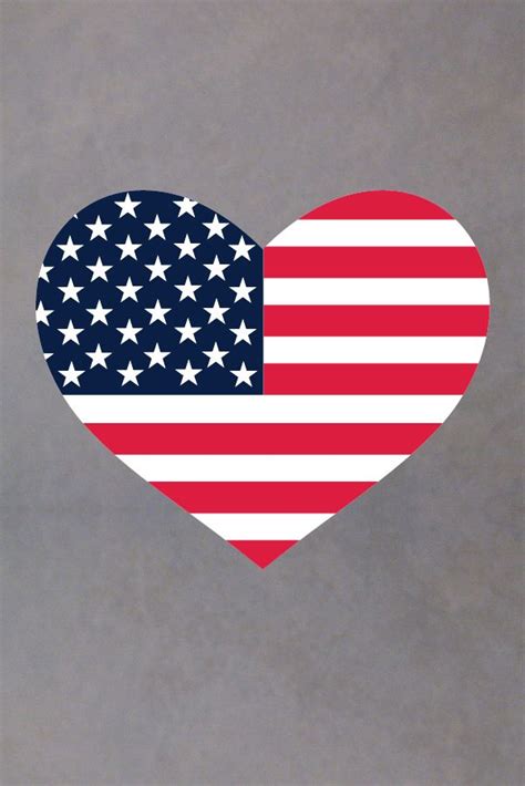American Flag Heart Sticker American Flag Sticker