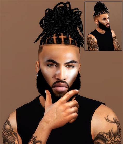 Dreaded Messy Man Bun All Ages Xxblacksims Sims 4 Afro Hair Sims