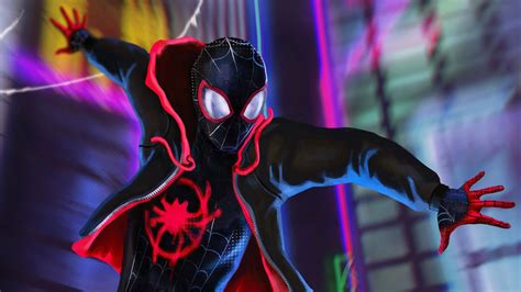 4k Photo Of Spider Man Into The Spider Verse 2018 Movie
