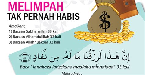 Salah satunya ialah dengan berdoa, dengan selain itu banyak juga amalan yang bisa dilakukan untuk bisa mendapatkan rezeki yang melimpah seperti bersedekah dan berbagi dengan sesama. Doa Dan Amalan Khusus Untuk Mendapat Rezeki Yang Tak Putus ...