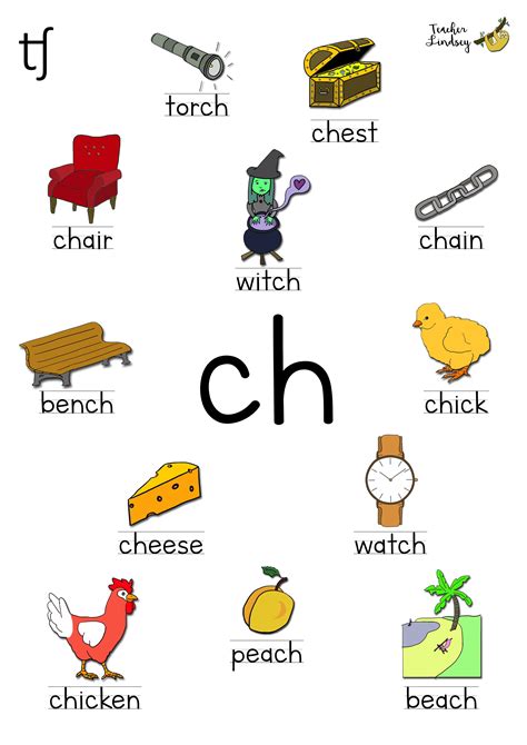 Digraph Ch Poster By Teacher Lindsey Learning Phonics Phonics