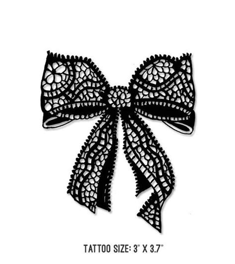 Lace Bows Romantic 2 Temporary Tattoos Lace Bow Tattoos Bow Tattoo