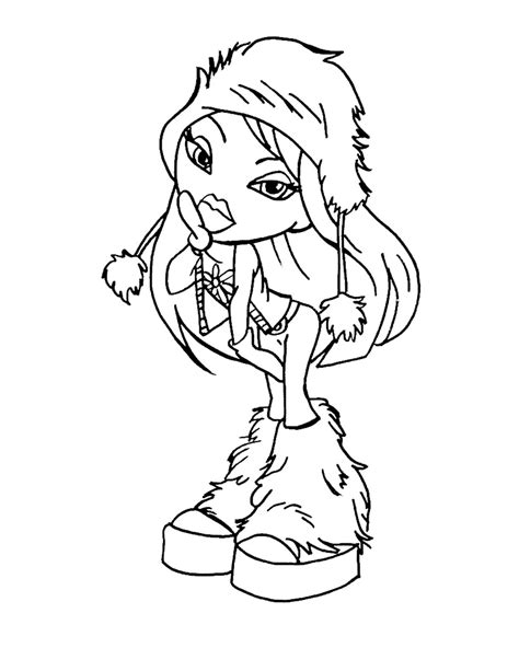 Winter Bratz Coloring Pages Coloring Pages