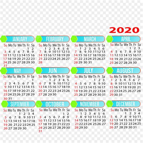 2021 Yearly Calendar Design 2021 Calendar 2021 Calendar Png Transparent