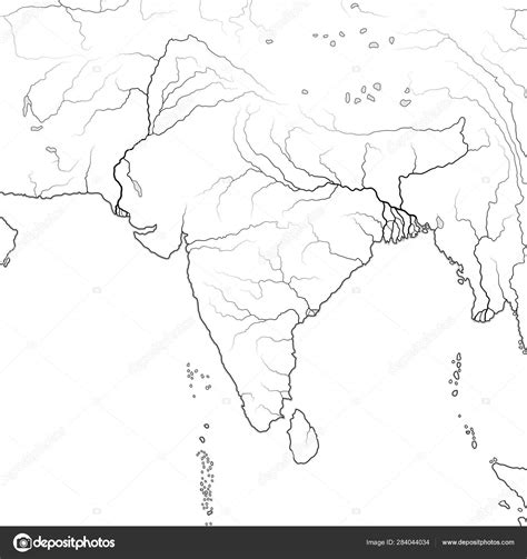 Blank Physical Map Of Indian Subcontinent