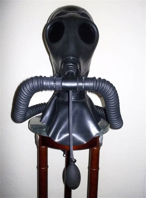 Fetish Heavy Rubber Latex Gas Mask Hood W Tinted Lenses Twin Etsy