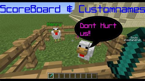 Minecraft Tutorials Scoreboards And Custom Mob Names Youtube