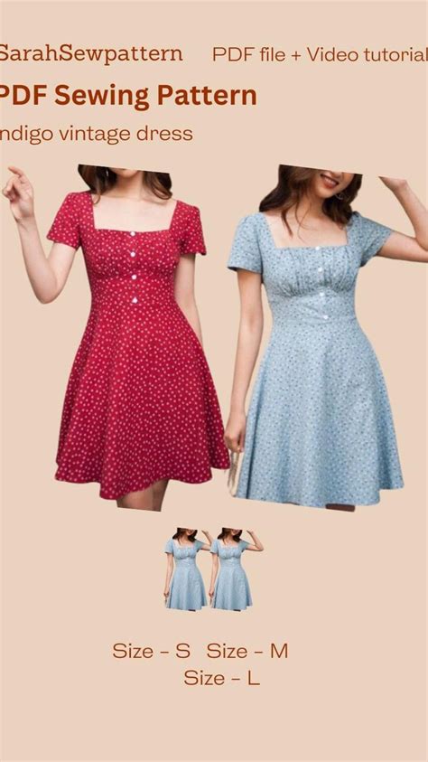 Vintage Sewing Dress Pattern Vintage Pattern Vintage Dress Pattern
