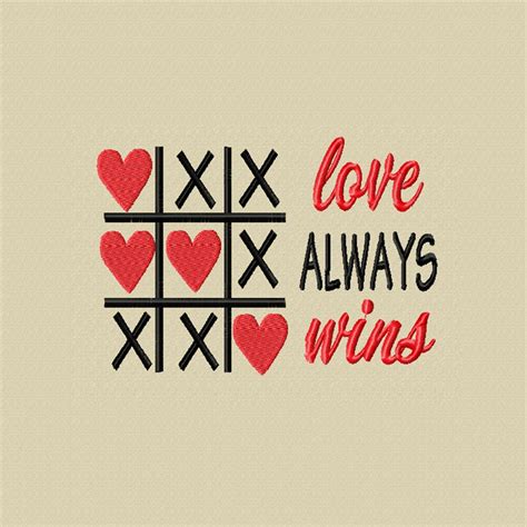 Love Always Wins A Machine Embroidery Design Etsy