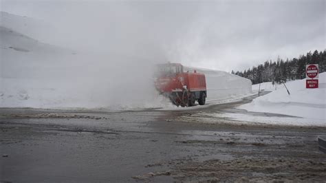 Caltrans Rolba Snow Blower At Donner Summit Youtube