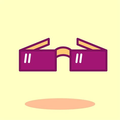 Premium Vector Eyeglas Study Closeup Icon Illustration
