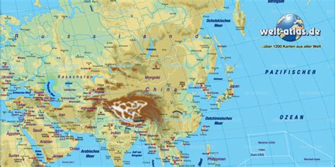 Asien, bilder, fotos, der kontinent asien ist mit ca. Gebirge Asien Bilder : Sudkorea Berge Map Karte Von ...