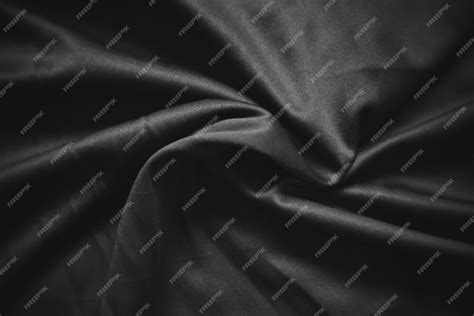 Premium Photo Abstract Dark Black Crumpled Fabric Texture Background Smooth Elegant Black