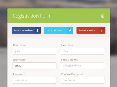 The Registration Form Is Displayed For People To Register Their Own