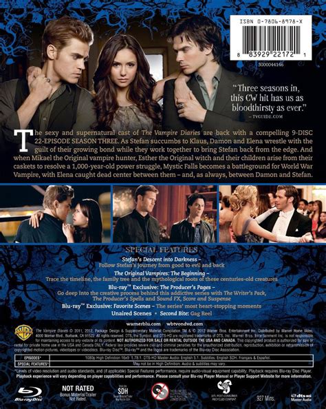 The Vampire Diaries The Complete Third Season Dvd The Vampire