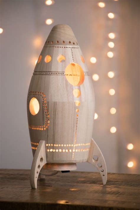 As a night light, mood light or as a piece of decoration in your house or office. Rocket Night Light - Wooden Bedside Lamp - Space Themed ...