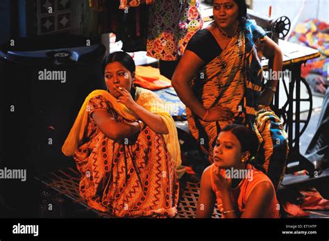 Prostitutes In Kamathipura The Red Light District Of Bombay Mumbai Maharashtra India No Model