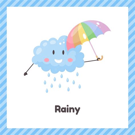 Premium Vector Cloud With Umbrella Cute Weather Rainy For Kids Flash